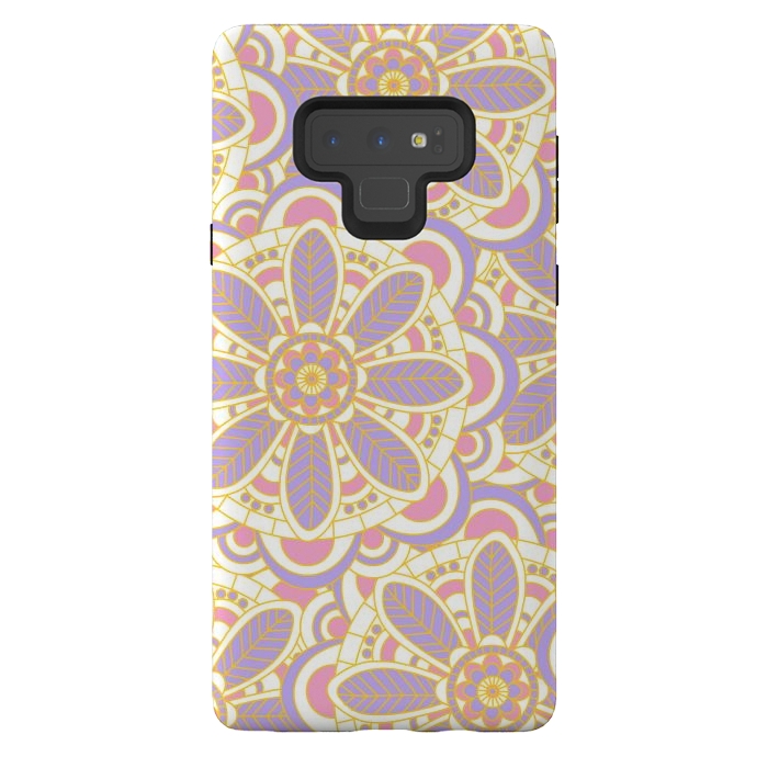 Galaxy Note 9 StrongFit Lilac Lace by Shelly Bremmer