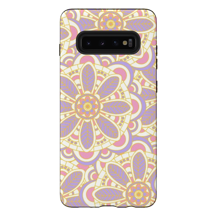 Galaxy S10 plus StrongFit Lilac Lace by Shelly Bremmer