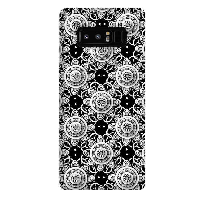Galaxy Note 8 StrongFit Lace Flowers by Shelly Bremmer