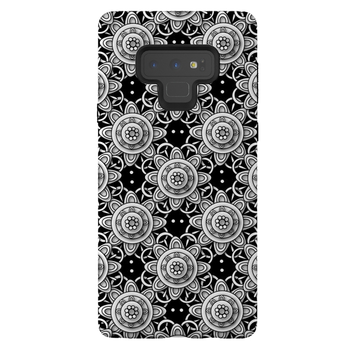 Galaxy Note 9 StrongFit Lace Flowers by Shelly Bremmer