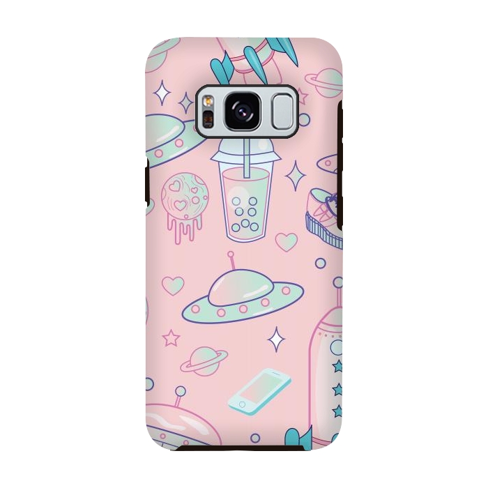 Galaxy S8 StrongFit Galaxy space babe pastel goth kawaii pattern by Luna Elizabeth Art
