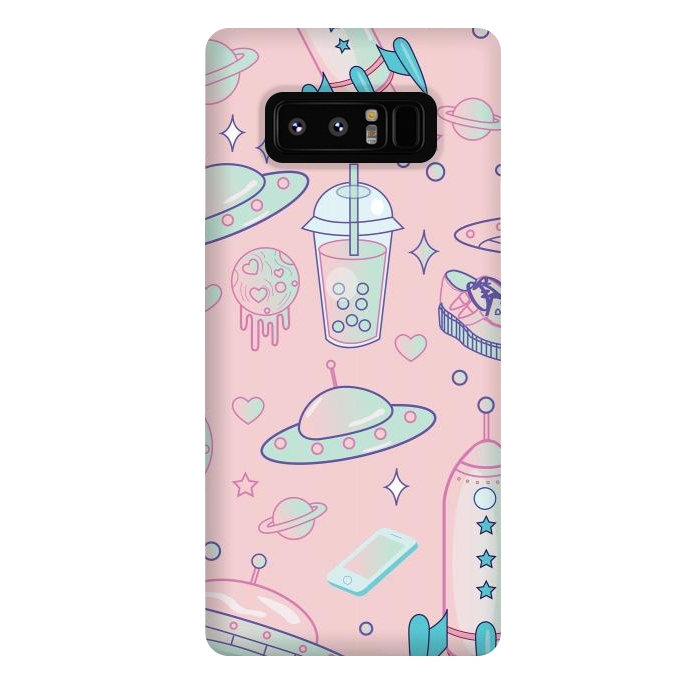 Galaxy Note 8 StrongFit Galaxy space babe pastel goth kawaii pattern by Luna Elizabeth Art
