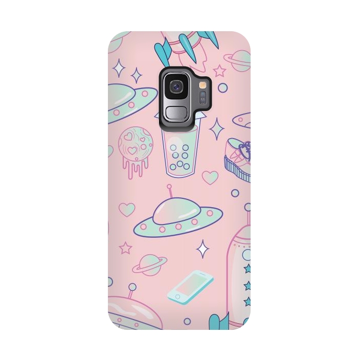 Galaxy S9 StrongFit Galaxy space babe pastel goth kawaii pattern by Luna Elizabeth Art