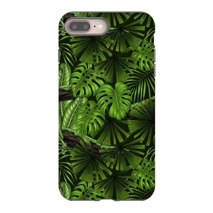 iPhone 7 plus StrongFit Jungle leaves by Katerina Kirilova