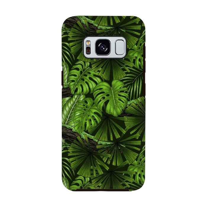 Galaxy S8 StrongFit Jungle leaves by Katerina Kirilova
