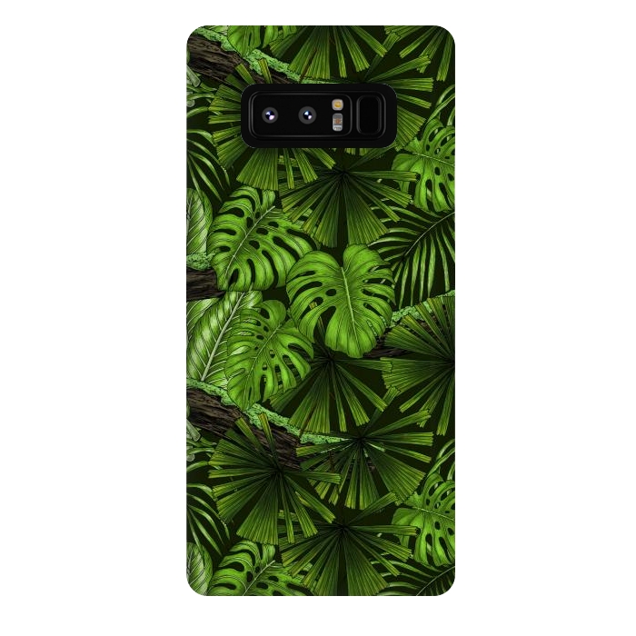 Galaxy Note 8 StrongFit Jungle leaves by Katerina Kirilova