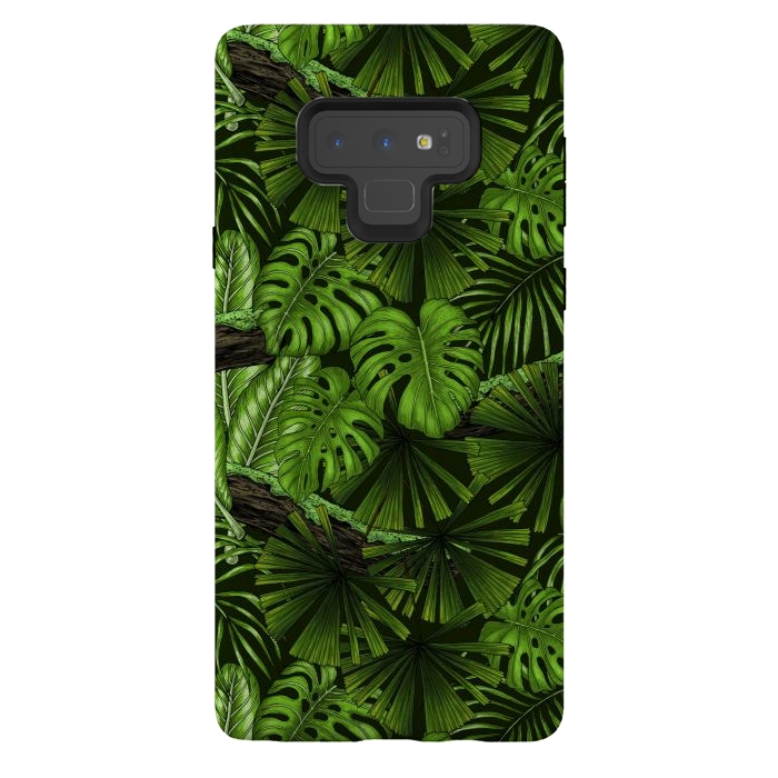 Galaxy Note 9 StrongFit Jungle leaves by Katerina Kirilova