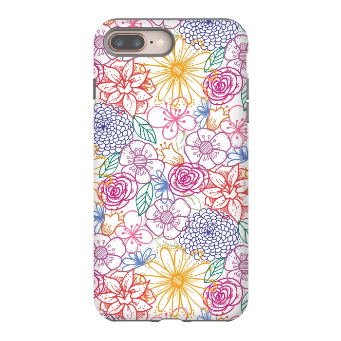 iPhone 7 plus StrongFit Summer Bright Floral by TracyLucy Designs