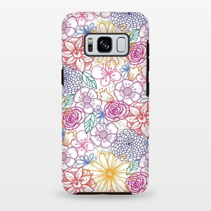 Galaxy S8 plus StrongFit Summer Bright Floral by TracyLucy Designs
