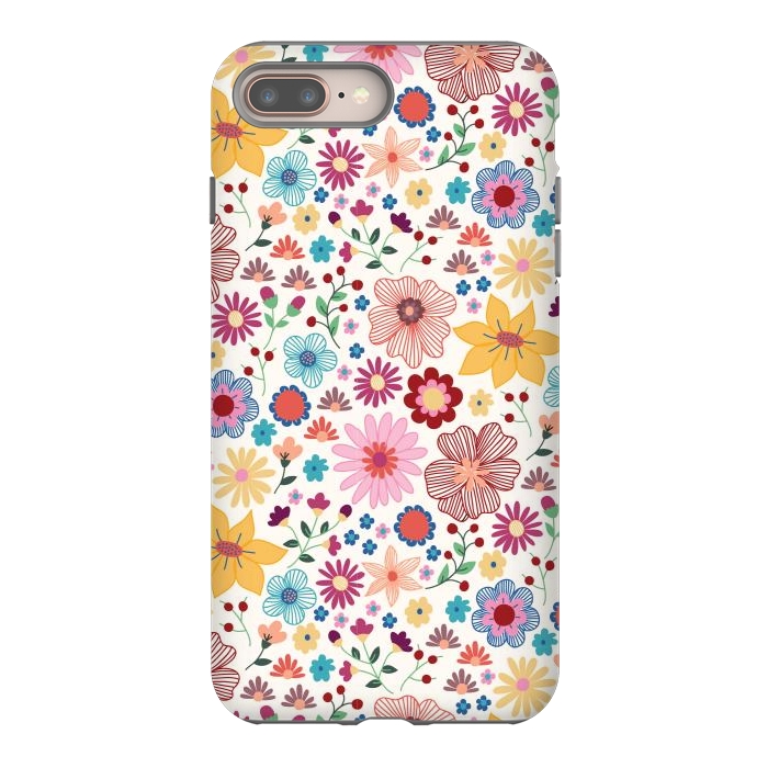 iPhone 7 plus StrongFit Springtime Wild Bloom by TracyLucy Designs