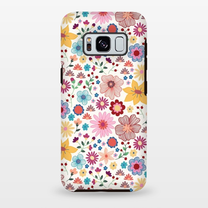 Galaxy S8 plus StrongFit Springtime Wild Bloom by TracyLucy Designs