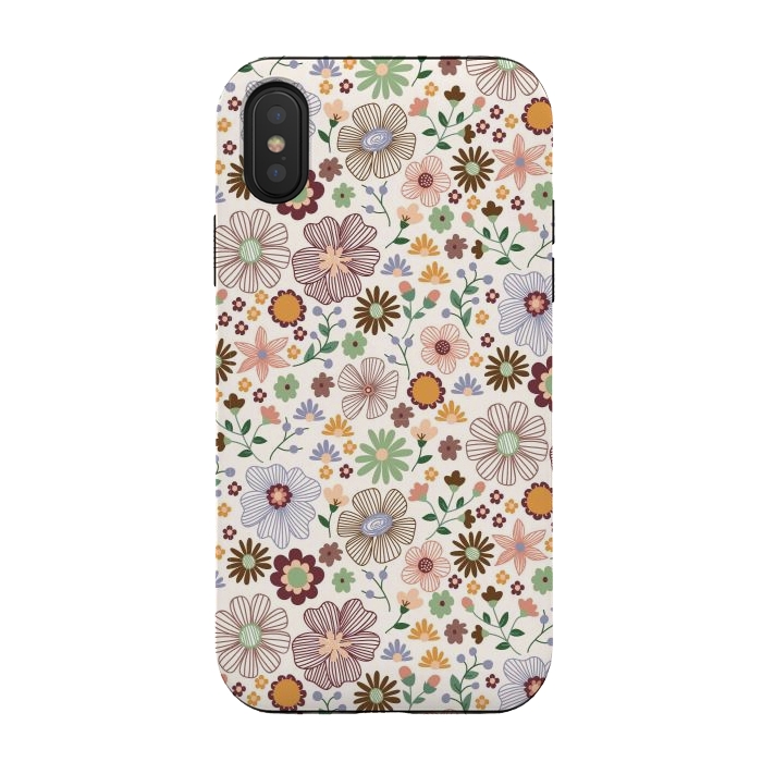 iPhone Xs / X StrongFit Autumn Wild Bloom by TracyLucy Designs