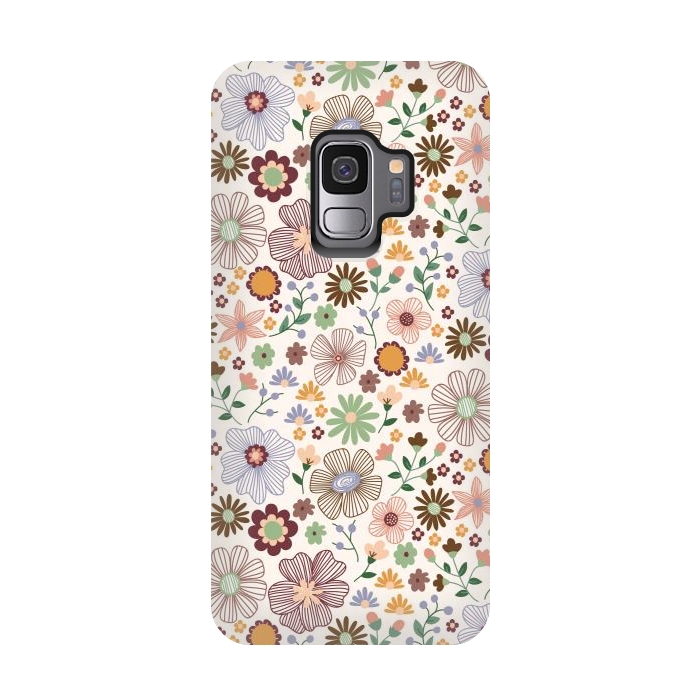 Galaxy S9 StrongFit Autumn Wild Bloom by TracyLucy Designs