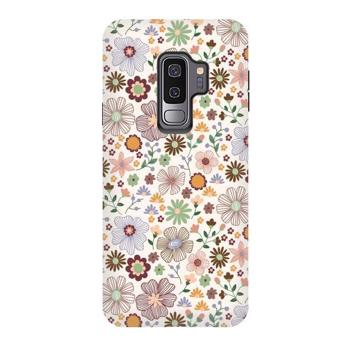 Galaxy S9 plus StrongFit Autumn Wild Bloom by TracyLucy Designs