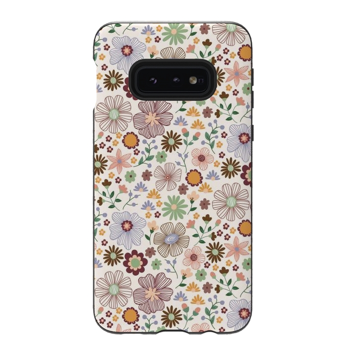 Galaxy S10e StrongFit Autumn Wild Bloom by TracyLucy Designs