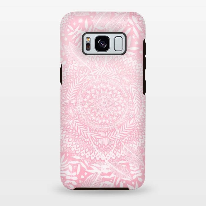 Galaxy S8 plus StrongFit Medallion Pattern in Blush Pink by Micklyn Le Feuvre