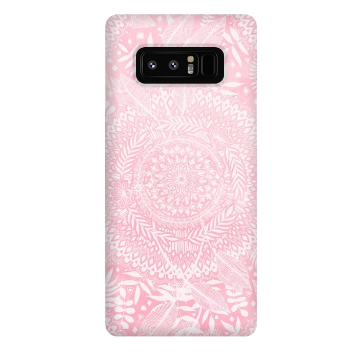 Galaxy Note 8 StrongFit Medallion Pattern in Blush Pink by Micklyn Le Feuvre