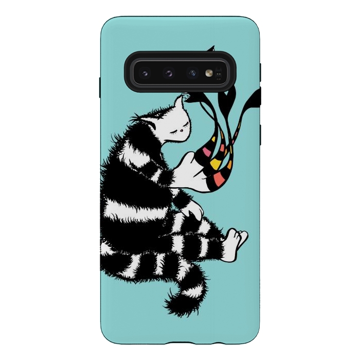 Galaxy S10 StrongFit Weird Cat Character With Strange Deformed Paw by Boriana Giormova