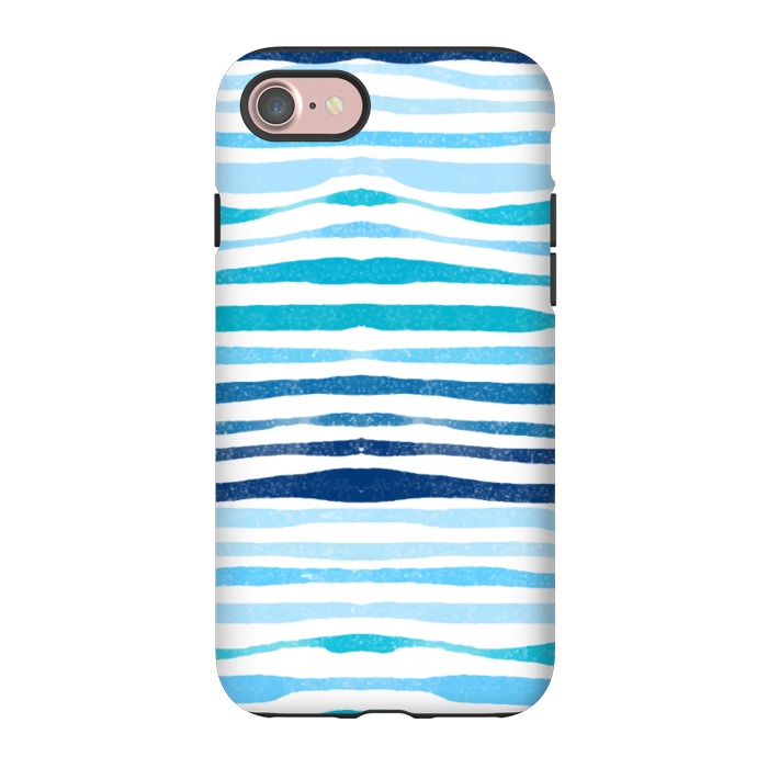 iPhone 7 StrongFit blue waves lines by MALLIKA