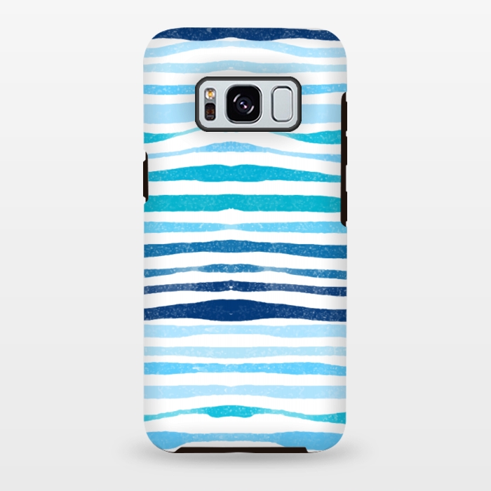 Galaxy S8 plus StrongFit blue waves lines by MALLIKA