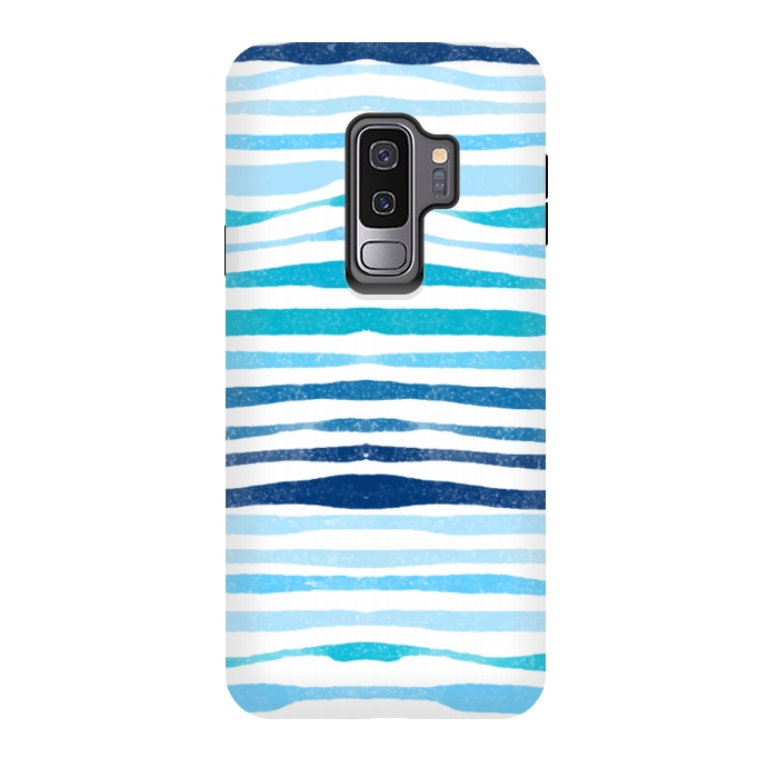 Galaxy S9 plus StrongFit blue waves lines by MALLIKA