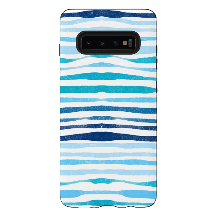Galaxy S10 plus StrongFit blue waves lines by MALLIKA