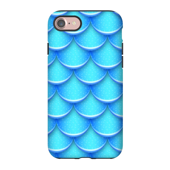 iPhone 7 StrongFit MERMAID BLUE SCALES by MALLIKA