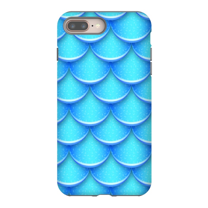 iPhone 7 plus StrongFit MERMAID BLUE SCALES by MALLIKA