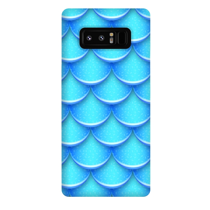 Galaxy Note 8 StrongFit MERMAID BLUE SCALES by MALLIKA