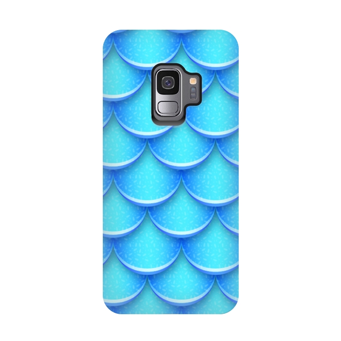 Galaxy S9 StrongFit MERMAID BLUE SCALES by MALLIKA