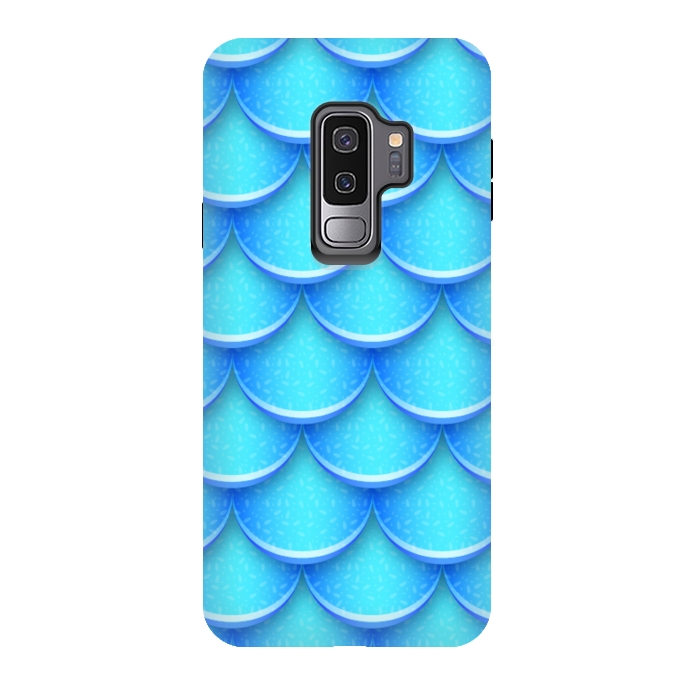 Galaxy S9 plus StrongFit MERMAID BLUE SCALES by MALLIKA
