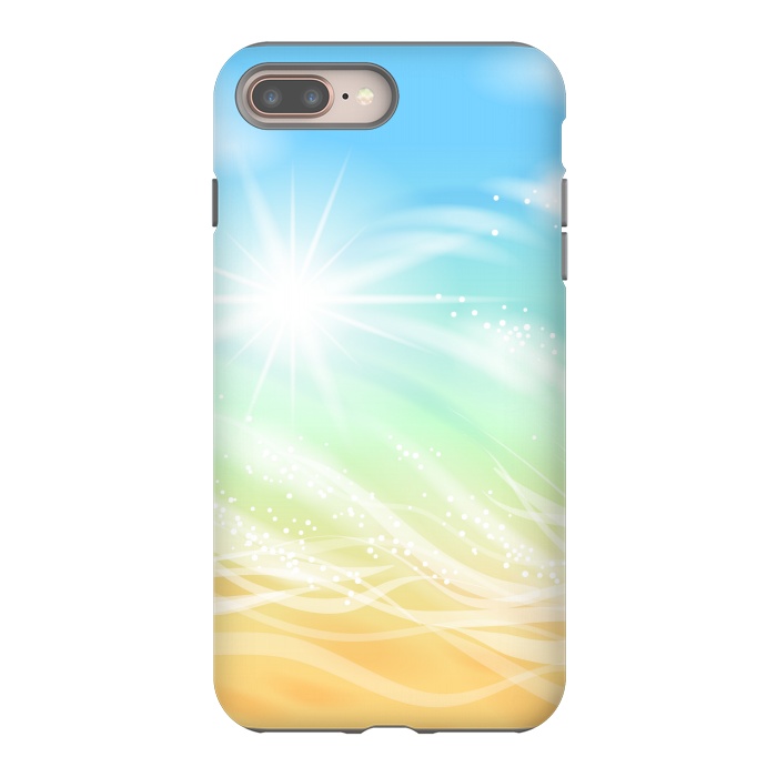 iPhone 7 plus StrongFit BLUE SKY BEACH SAND by MALLIKA