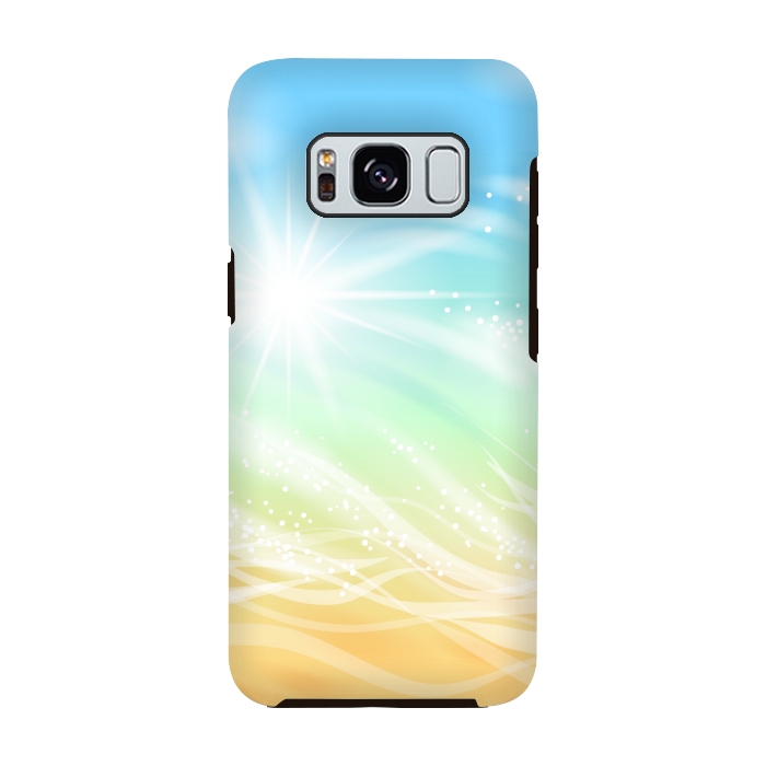 Galaxy S8 StrongFit BLUE SKY BEACH SAND by MALLIKA