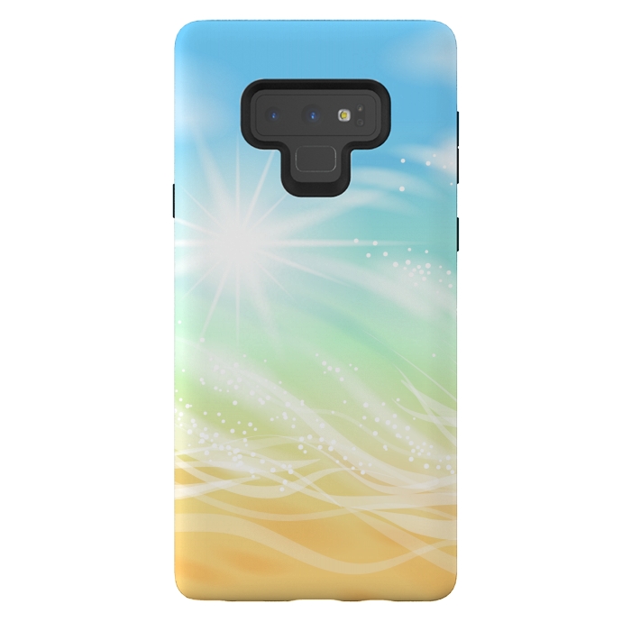 Galaxy Note 9 StrongFit BLUE SKY BEACH SAND by MALLIKA