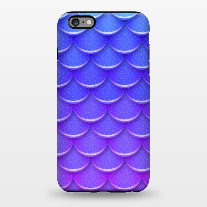 iPhone 6/6s plus StrongFit BLUE PINK SCALES PATTERN by MALLIKA