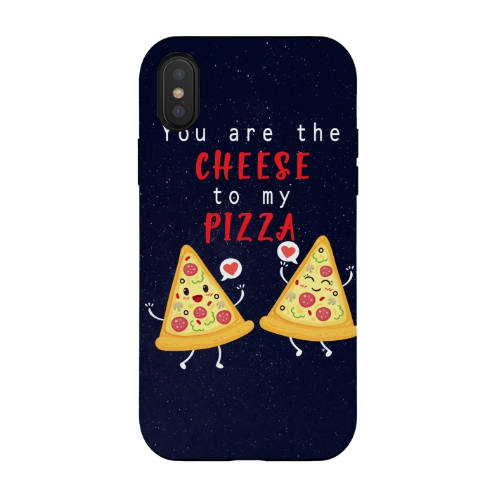iPhone Xs / X StrongFit YOU ARE THE CHEESE TO MY PIZZA by MALLIKA