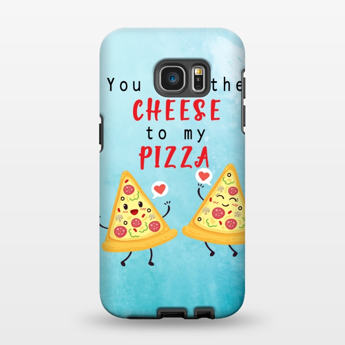 Galaxy S7 EDGE StrongFit CHEESE TO MY PIZZA by MALLIKA