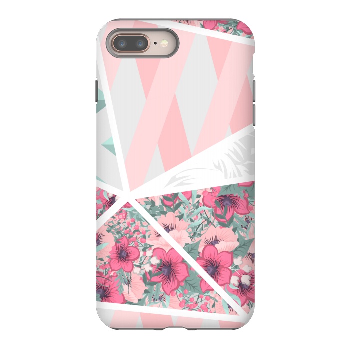 iPhone 7 plus StrongFit PINK PATCHWORK FLORAL by MALLIKA