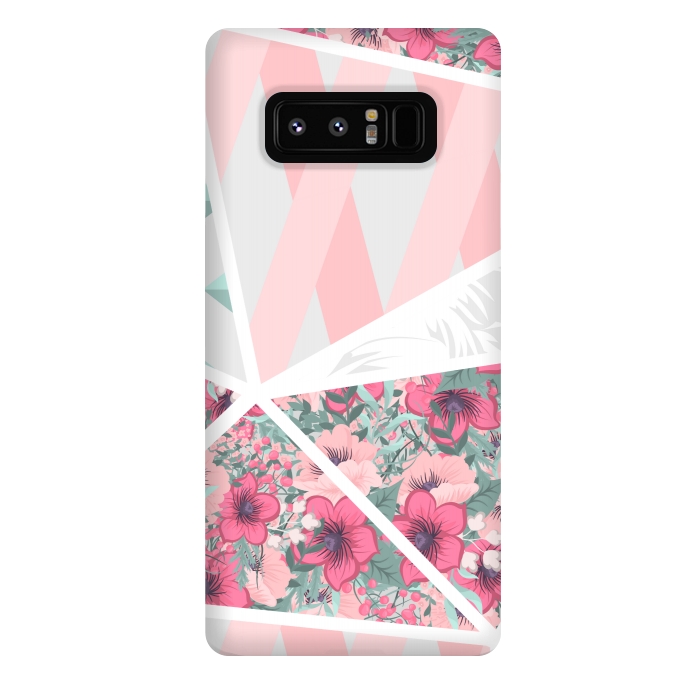 Galaxy Note 8 StrongFit PINK PATCHWORK FLORAL by MALLIKA