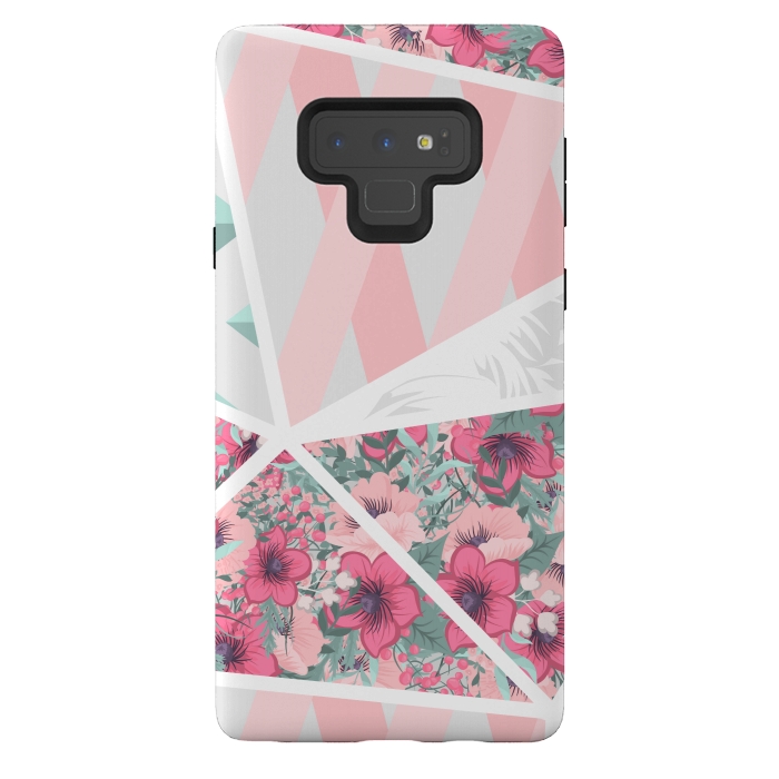 Galaxy Note 9 StrongFit PINK PATCHWORK FLORAL by MALLIKA