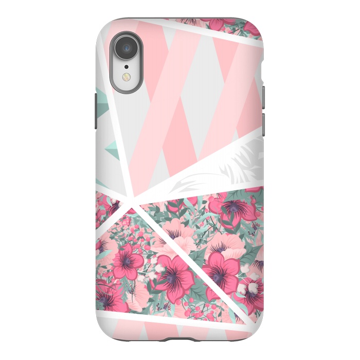 iPhone Xr StrongFit PINK PATCHWORK FLORAL by MALLIKA