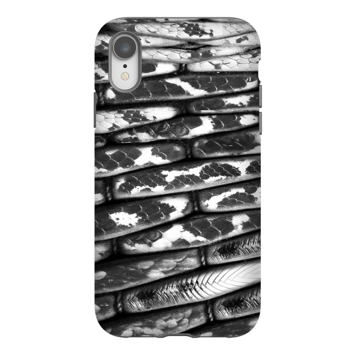 iPhone Xr StrongFit Black and white snake skin pattern by Oana 