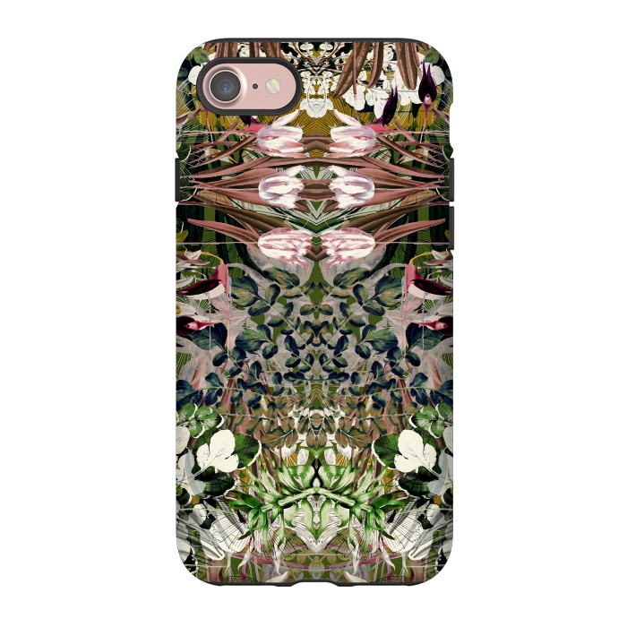 iPhone 7 StrongFit Vintage tulips and foliage botanical pattern by Oana 