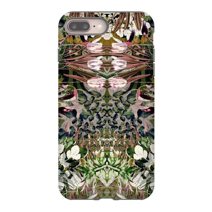 iPhone 7 plus StrongFit Vintage tulips and foliage botanical pattern by Oana 
