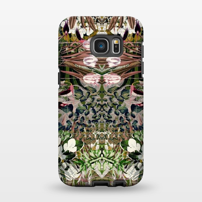 Galaxy S7 EDGE StrongFit Vintage tulips and foliage botanical pattern by Oana 