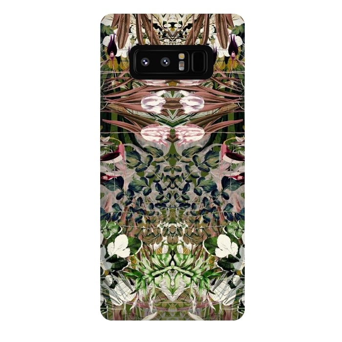 Galaxy Note 8 StrongFit Vintage tulips and foliage botanical pattern by Oana 
