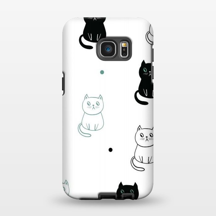 Galaxy S7 EDGE StrongFit minimal cats by haroulita