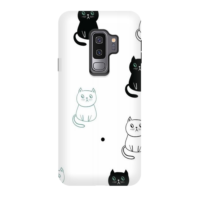 Galaxy S9 plus StrongFit minimal cats by haroulita