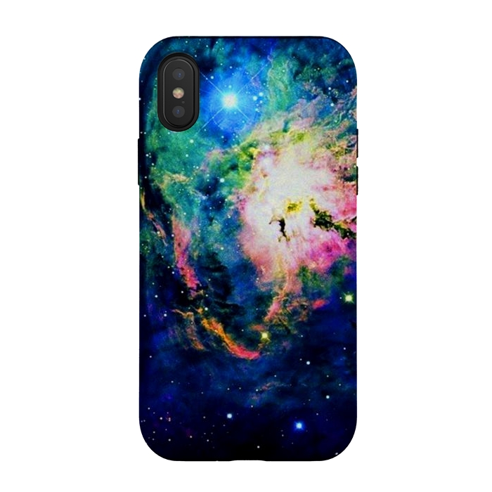 iPhone Xs / X StrongFit colorful nebula by haroulita