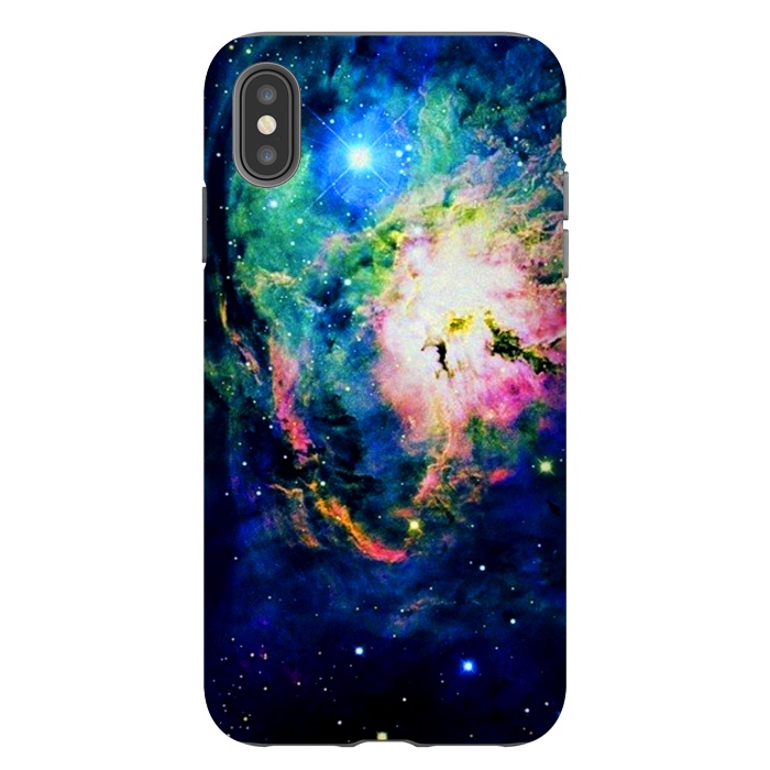 iPhone Xs Max StrongFit colorful nebula by haroulita